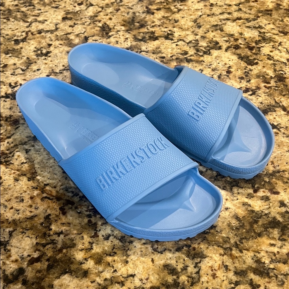 Birkenstock Sky Blue Barbados Slide Sandals